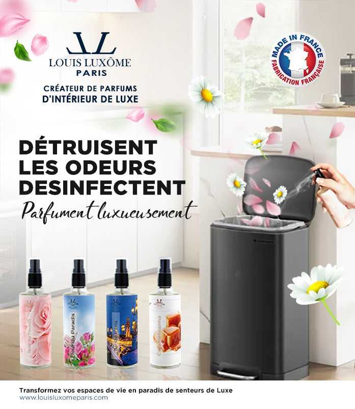 Pack de 4 Parfums: Destructeur d'odeurs les plus Tenaces & Parfum d'Ambiance