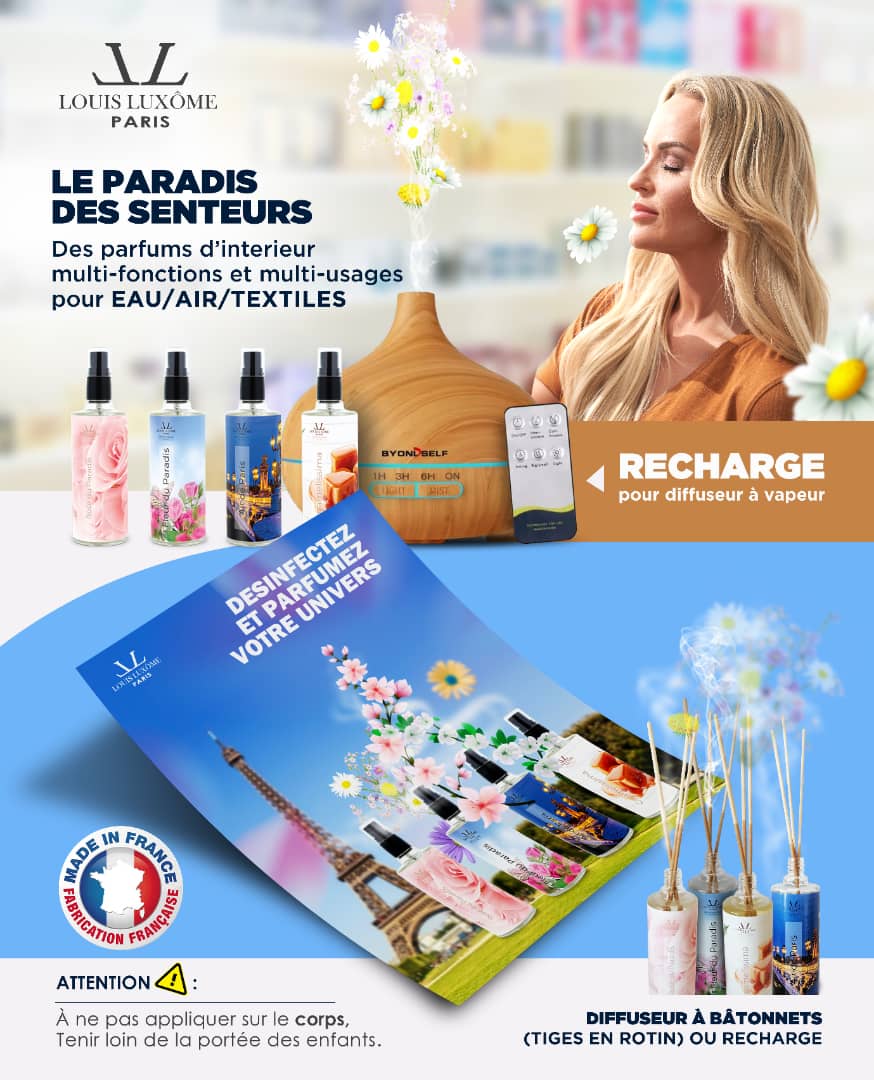 Pack de 4 parfums: Les sprays Luxômiseurs Multi-usages Tout en 1