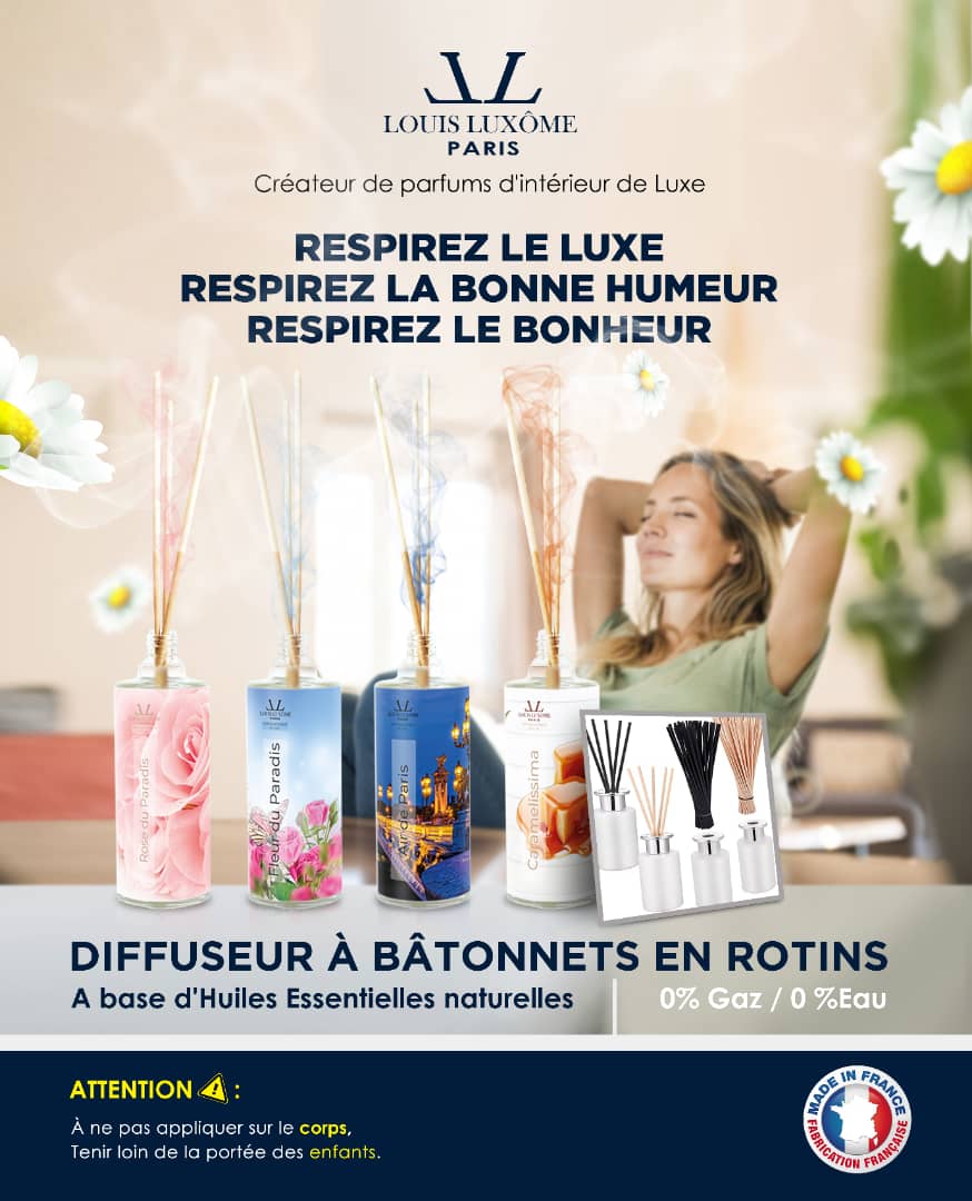 Pack de 4 parfums: Fabriquez votre diffuseur de parfums à Bâtonnets en rotins by LOUIS LUXÔME PARIS: