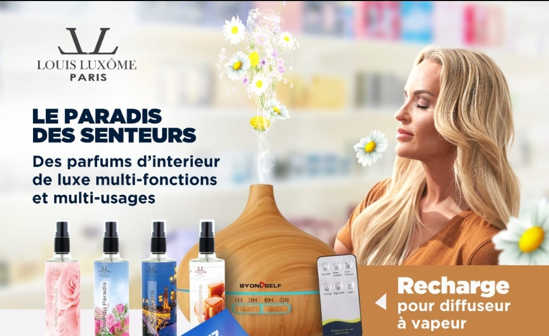 Pack de 4 parfums:Recharge parfumée pour vos diffuseurs de parfum à vapeur et à prise électrique